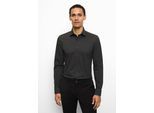 Businesshemd OLYMP "OLYMP Level Five 24/Seven, body fit, Kent", Herren, Gr. 42, Normaler Arm, anthrazit, 92% Baumwolle, 8% Elasthan, Hemden