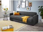 Schlafsofa HOME AFFAIRE "Kelly", grau (dunkelgrau), B:226cm H:78cm T:86cm, Sofas, Schlafsofa, Topper inklusive; mit Federkern, Bezug ist abnehmbar