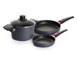 Pfannen-Set WOLL MADE IN GERMANY "Diamond Lite", schwarz, Ø:24cm, Pfannen, Induktion, Made in Germany