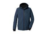 Funktionsjacke KILLTEC "KOW 81 MN JCKT", Herren, Gr. XXL, dunkelblau, Obermaterial: 100% Polyester;Futter: 100% Polyester;Füllung: 100% Polyester, Jacken Funktionsjacke, Wasser- und winddichte Herrenjacke mit verstellbarer Kapuze