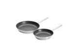 Woll Pfannenset Steel, Edelstahl, Metall, 2-teilig, 2 L, rund, hitzebeständige Griffe, backofengeeignet, rostfrei, Kochen, Pfannen, Pfannensets