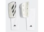 Fußball Schienbeinschoner ADIDAS PERFORMANCE "TIRO SG LGE", Herren, Gr. L, silber (weiß, schwarz, silber metallic), Protektoren
