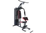 Kraftstation "Multi-Gym Smart", schwarz (schwarz, rot), MOTIVE FITNESS BY U.N.O., KraftstationenB:75cm H:200cm L:148cm, max. Benutzergewicht 120 kg, max. Trainingsgewicht 45,8 kg, B:75cm H:200cm L:148cm