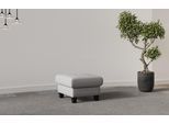 Polsterhocker HOME AFFAIRE "Varese", grau (hellgrau), B:77cm H:49cm T:67cm, 95%Polyester 5%Polyamid, Hocker, Polsterhocker