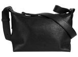 Umhängetasche CLUTY, Mädchen, Gr. B/H/T: 26cm x 18cm x 12cm onesize, schwarz, Leder, leicht glänzend, unifarben, Taschen Umhängetasche, echt Leder, Made in Italy