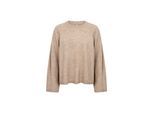 Strickpullover SOYACONCEPT "Soya Concept Sweater SC_ORLEAN", Damen, Gr. XL, 98008 sand melange, Obermaterial: 74% Polyacryl, 24% Polyester, 2% Elasthan, Pullover Strickpullover