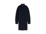TOM TAILOR Damen Strickkleid mit Stehkragen, blau, Uni, Gr. 44
