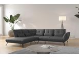 Ecksofa OTTO HOME "Mikado L-Form", grau (dunkelgrau), B:297cm H:88cm T:245cm, 95% Polyester 5% Polyamid, Sofas, Ecksofa, inkl. Sitztiefenverstellung und Armteilverstellung