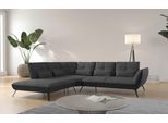 Ecksofa OTTO HOME "Mikado L-Form", grau (dunkelgrau), B:297cm H:88cm T:245cm, 100% Polyester, Sofas, Ecksofa, inkl. Sitztiefenverstellung und Armteilverstellung