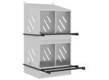 VidaXL Hühner-Nistkasten silber 79 cm, 54 cm, 1,095 m