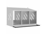 VidaXL Hühner-Nistkasten silber 64 cm, 80 cm, 59,5 cm