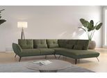 Ecksofa OTTO HOME "Mikado L-Form", grün (olive), B:297cm H:88cm T:245cm, 100% Polyester, Sofas, Ecksofa, inkl. Sitztiefenverstellung und Armteilverstellung