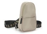Umhängetasche ELBSAND "kleiner Rucksack", Mädchen, Gr. B/H/T: 14cm x 26cm x 7,5cm, beige (sand), Stoff, Textil, unifarben, Taschen Umhängetasche, Crossbody Bag, Handtasche, Schultertasche, Mini Bag VEGAN