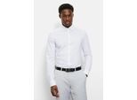 Businesshemd OLYMP "OLYMP Level Five 24/Seven, body fit, Kent", Herren, Gr. 46, Normaler Arm, weiß, 92% Baumwolle, 8% Elasthan, Hemden