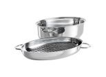 Zwilling Bräter Zwilling Plus, Edelstahl, Metall, 8,5 L, oval, 25x38 cm, backofengeeignet,backofengeeignet, Kochen, Töpfe, Bräter