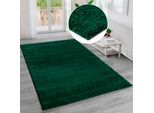 Hochflor-Teppich BRUNO BANANI "Shaggy Soft" Gr. 4, grün (dunkelgrün), B:160cm H:30mm L:230cm, Kunstfaser, Teppiche, gewebt, Uni Farben, besonders weich und kuschelig, Kundenliebling