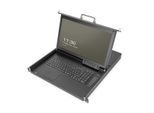 Digitus 17" HD LCD KVM Konsole, 1-Port VGA, deutsche Tastatur