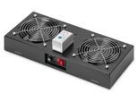 Digitus Dachlüftermodule für 19"-Wandgehäuse 2 Lüfter RAL9005 schwarz