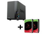 Synology DiskStation DS224+ 2 Einschübe NAS-Server Leergehäuse + 8 TB Seagate Ironwolf SATA 3.5" HDD (2x 4TB)