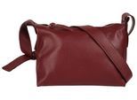 Umhängetasche CLUTY, Mädchen, Gr. B/H/T: 26cm x 18cm x 12cm onesize, rot, Leder, leicht glänzend, unifarben, Taschen Umhängetasche, echt Leder, Made in Italy