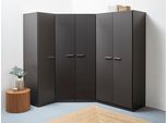 Schrank-Set RAUCH "Kleiderschrank Schrank Garderobe Wäscheschrank VANDOR", grau (graumetallic), B:164cm H:197cm T:208cm, Holzwerkstoff, Kastenmöbel-Sets, Schrank-Set, 5-türig mit viel Stauraum, Schränke einzeln stellbar MADE IN GERMANY