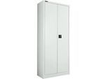 Schäfer Shop Pure Universalschrank, 5 OH, 4 Fachböden, abschliessbar, B 800 x T 400 x H 1935 mm, Stahl, lichtgrau RAL 7035/lichtgrau RAL 7035