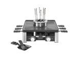 WMF Gourmet-Station Lumero, schwarz, Edelstahl, Metall, antihaftbeschichtete Raclette-Pfännchen, regelbarer Thermostat, Küchengeräte, Tischgrills & Fondues, Raclette-Grills