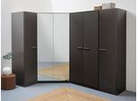Schrank-Set RAUCH "Kleiderschrank Schrank Garderobe Wäscheschrank VANDOR", grau (graumetallic), B:164cm H:197cm T:253cm, Holzwerkstoff, Kastenmöbel-Sets, 6-türig mit viel Stauraum, Schränke einzeln stellbar MADE IN GERMANY