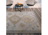 Teppich VILLEROY & BOCH "Robert", braun (hellbraun), B:190cm H:8mm L:290cm, Polypropylen, Teppiche, Teppich, In-& Outdoor, Flachgewebe, wetterfest, Terrasse, Balkon, natur, modern