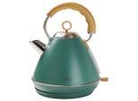 Homeware Profession. Wasserkocher, Grün, Metall, Kunststoff, 1.7 l, 22.5x29.7x25 cm, RoHS, Lfgb, CE, automatische Abschaltung, Trockengehschutz, 360°-Sockel, abgedecktes Heizelement, herausnehmbarer Filter, Beleuchtung, Küchengeräte, Wasserkocher