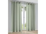 Vorhang KUTTI "Kessy", salbei, B:140cm H:225cm, Baumwolle, Polyester, Gardinen, Eleganter Uni-Vorhang mit dekorativer Biesenblende