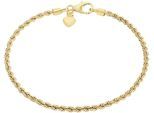 Armband AMOR "Herz", gold (gelbgoldfarben), Armbänder, Damen, 16cm, Gelbgold 375, Armband, Made in Germany