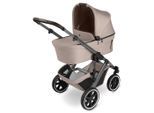 ABC Design Kombikinderwagen , Beige , Textil , 63x118x95.5 cm , EN 1888, UV 50+ , Feststellbremse, Fussstütze abklappbar, Federung, kugelgelagerte Räder, Verdeckung abnehmbar, 5-Punkte-Gurt, für Babyschale geeignet, Griff in Lederoptik, Transportsicherung, Sitz umsetzbar, abnehmbarer Schutzbügel , Baby on Tour, Kinderwagen, Kombikinderwagen