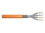 Digitus CAT 7 S-FTP Installationskabel, 1200 MHz Dca (EN 50575), AWG 23/1, 500m, Simplex, Orange