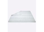 Tagesdecke Gr. 1, grau (weiß, grau), B:140cm L:210cm, 100% Polyester, Tagesdecken