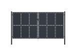 vidaXL Gartentor aus Stahl 400 x 200 cm Anthrazit