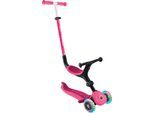 Tretroller GLOBBER "GO-UP ACTIVE LIGHTS mit Leuchtrollen", pink (fucsia pink), Roller, KinderB:28cm L:67cm, Dreirad, Laufrad und Scooter, B:28cm L:67cm