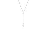 Collierkettchen ELLI "Y-Kette Herz mit Kristallen von Swarovski 925 Sterling Silber", silber, Halsketten, Damen, 40,mit Steinen, Silber 925 (Sterlingsilber), L: 40