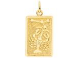 Sternzeichenanhänger JOBO "Sternzeichen eckig mit Sternbild 20 mm", gelbgold 333, Schmuckanhänger, Damen, Krebs, Gelbgold 333, 8 Karat 333 Gold