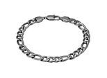 Armband TRUE REBELS "TR303" Gr. 17, silber (gunmetal), Armbänder, Herren, 17, Edelstahl, Armband