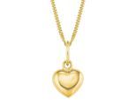 Kette mit Anhänger AMOR "Little Golden Heart", gold (goldfarben), Halsketten, Mädchen, Gelbgold 375, L: 38, Made in Germany