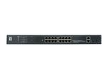 LevelOne Switch 20 Gigabit Ethernet-Ports mit 16 PoE-Ports 270W, 2 Gigabit-Ports, 2 Gigabit SFP (GEP-2021)