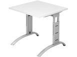 HAMMERBACHER höhenverstellbarer Schreibtisch VFS08/W/S weiß