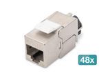 Digitus CAT 6A Keystone Modul, geschirmt, 48 Stück werkzeugfreie Verbindung