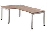 HAMMERBACHER VJS82/N/S höhenverstellbarer Schreibtisch 68 - 76 cm nussbaum / silber