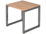 HAMMERBACHER höhenverstellbarer Schreibtisch VRS08/N/G nussbaum