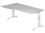 HAMMERBACHER VOS18/5/W höhenverstellbarer Schreibtisch 65 - 85 cm Weiß / weiß