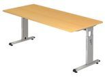 HAMMERBACHER höhenverstellbarer Schreibtisch VOS19/6/S buche