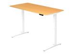 HAMMERBACHER VXBHM16/6/WW elektrisch höhenverstellbarer Schreibtisch 65,0 - 130,0 cm - elektrisch Buche / weiß