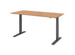 HAMMERBACHER VXMKA19/R/G elektrisch höhenverstellbarer Schreibtisch 70,0 - 120,0 cm - elektrisch asteiche / grafit